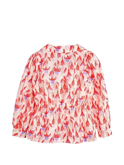 Mini Rodini 플로럴 프린트 퍼프 소매 셔츠 In Multi