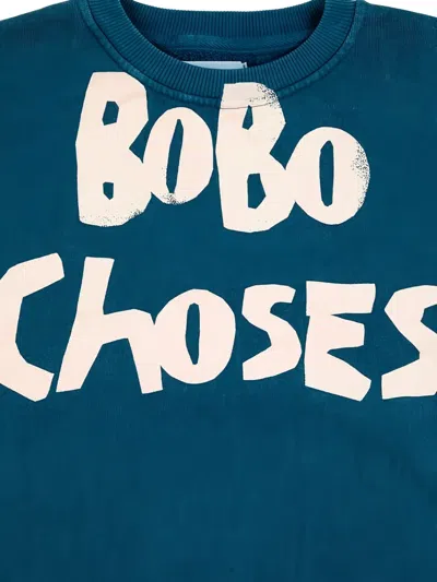 Bobo Choses 개더 소매 탑 In Blue