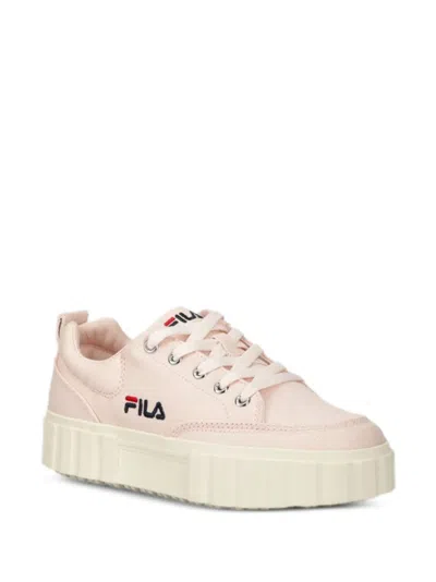 Fila 샌드블라스트 로고 레이스업 스니커즈 In Pink