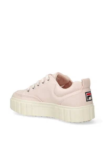Fila 샌드블라스트 로고 레이스업 스니커즈 In Pink