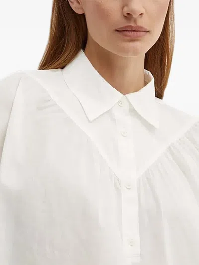 Sisley Paris 벌룬 소매 블라우스 In White