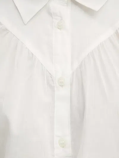 Sisley Paris 벌룬 소매 블라우스 In White