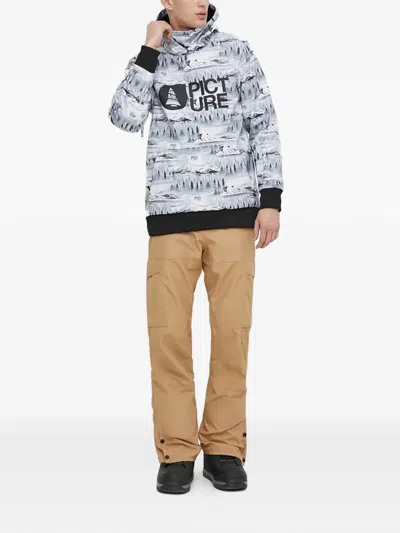 Picture 파크 테크 그래픽 프린트 후디 In Blue