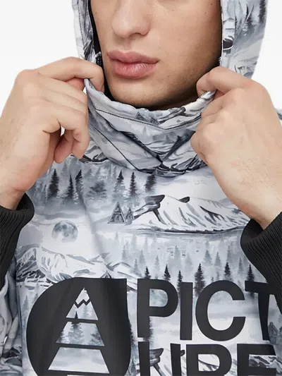 Picture 파크 테크 그래픽 프린트 후디 In Blue