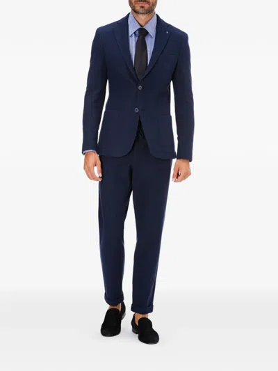 Billionaire 자수 슬림 셔츠 In Blue