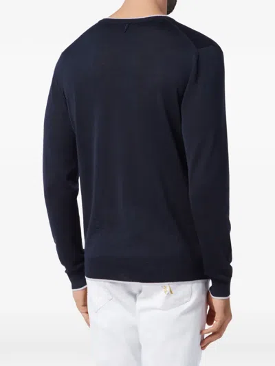 Billionaire 미겔 V넥 스웨터 In Blue