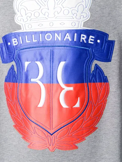 Billionaire 크레스트 자수 스웨트셔츠 In Gray