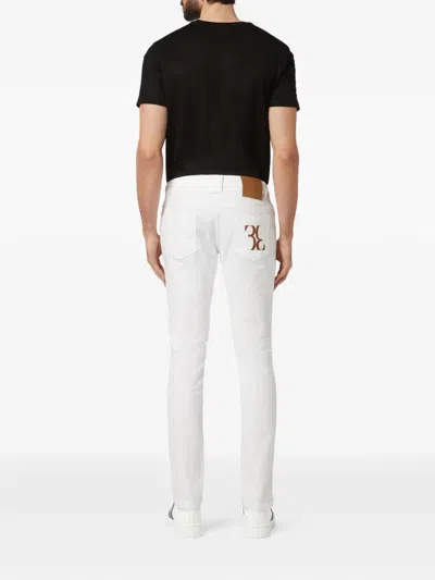 Billionaire 슬림 핏 진 In White