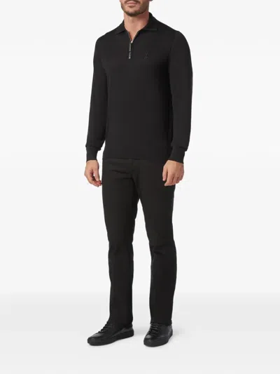 Billionaire 로고 집업 스웨터 In Black