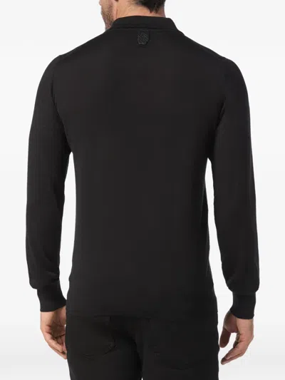 Billionaire 로고 집업 스웨터 In Black