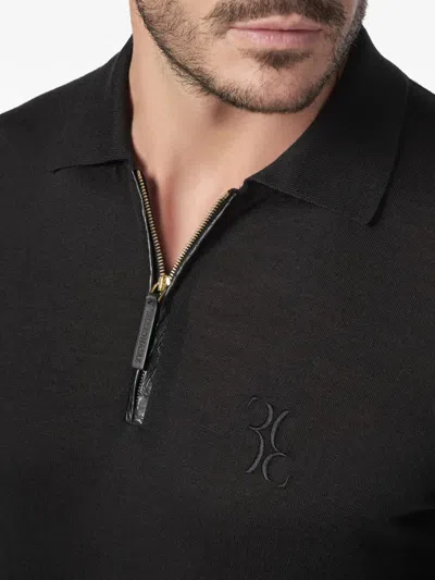 Billionaire 로고 집업 스웨터 In Black