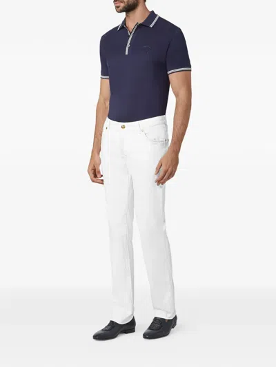 Billionaire 크레스트 스트레이트 컷 진 In White