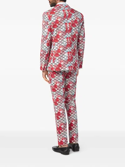 Billionaire Patterned Slim-fit Blazer In Multi