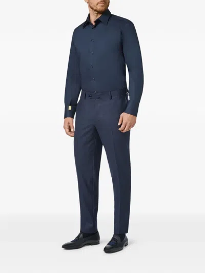 Billionaire 슬림 핏 셔츠 In Blue