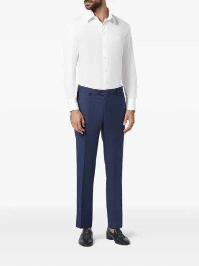 Billionaire 테일러드 울 팬츠 In Blue