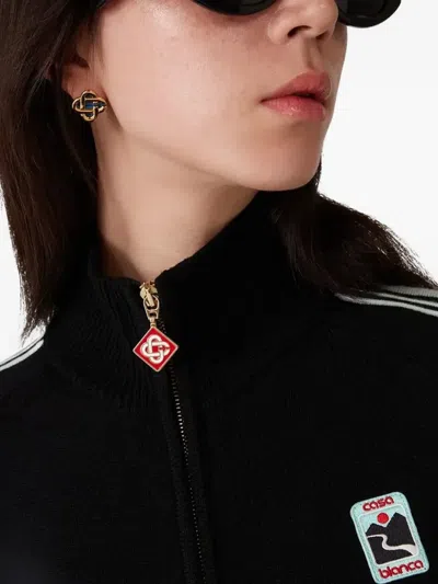 Casablanca 하이킹 스택 스터드 이어링 In Pattern