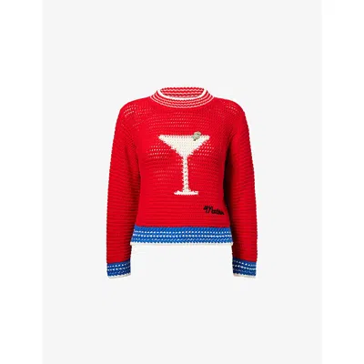 Mother Cotton The Mini Pullover Sweater In Multi