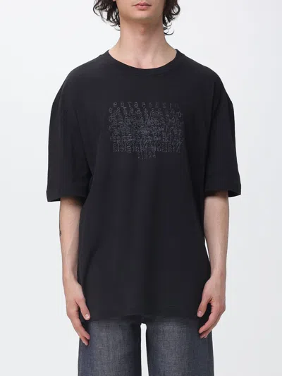Maison Margiela Classic Black T-shirt With Round Neckline And Short Sleeves In Black
