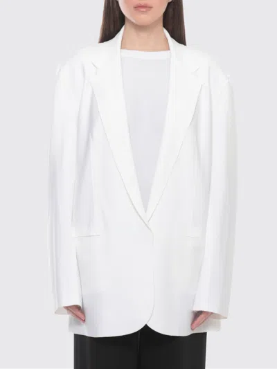 Norma Kamali Oversized Single-breasted Blazer Jacket In White