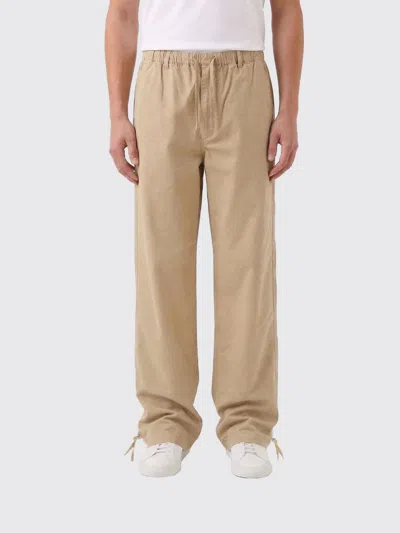 Ferragamo Cotton Blend Trousers Back And Side Pockets In Nude