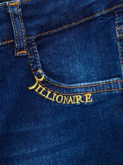 Billionaire Lion Stone-washed Jeans In Blue