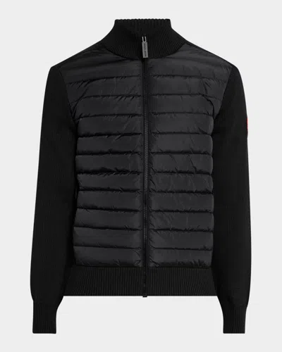 Canada Goose Down-merino Wool Hybridge Puffer Jacket In Black