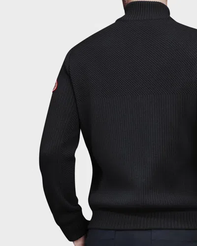 Canada Goose Down-merino Wool Hybridge Puffer Jacket In Black