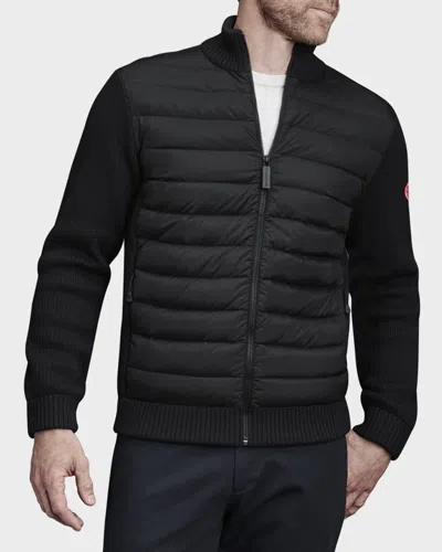Canada Goose Down-merino Wool Hybridge Puffer Jacket In Black