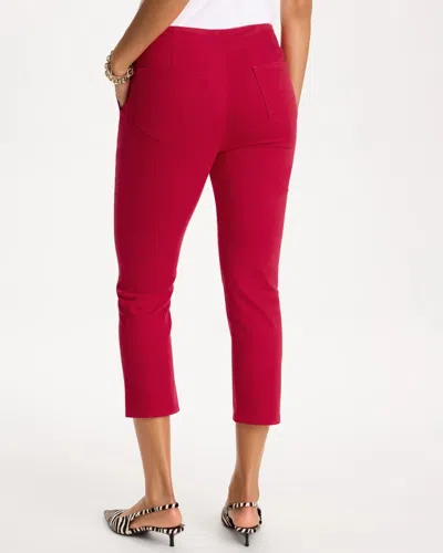 Chico's Pull-on Capri Jeans In Cherry Lush In Multi