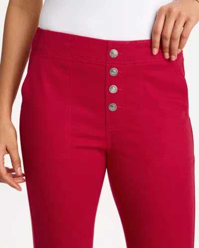 Chico's Pull-on Capri Jeans In Cherry Lush In Multi