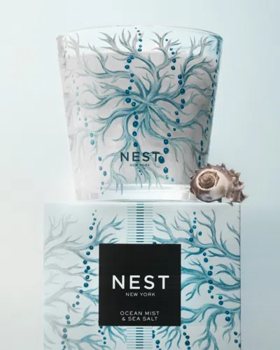 Nest New York Ocean Mist & Sea Salt Decorative 3-wick Candle, 21.2 Oz. In Blue