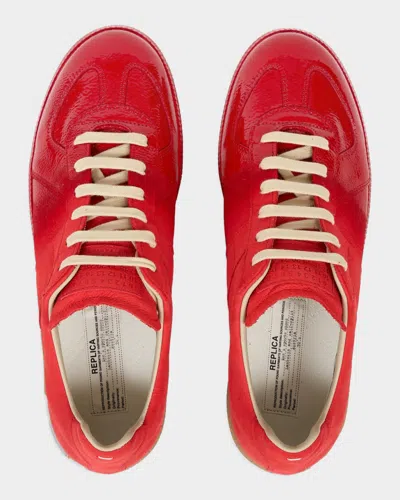 Maison Margiela Red Replica Sneakers In Multi