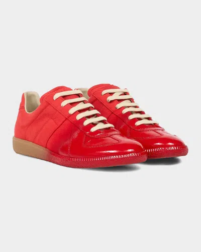 Maison Margiela Red Replica Sneakers In Multi