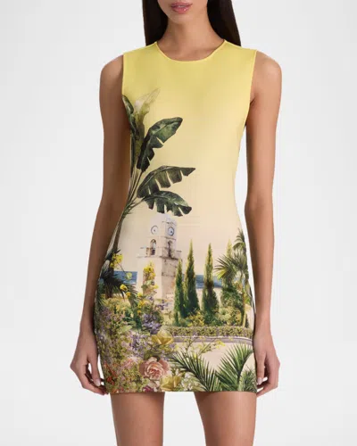 Alice And Olivia Wynell Fitted Mini Dress In Multi