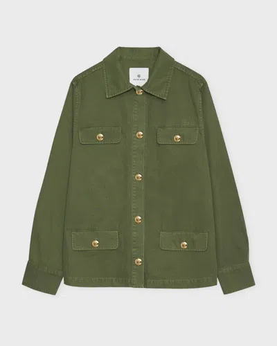 Anine Bing Long Sleeve Jacket In Green