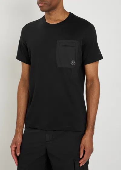 Moose Knuckles Dalon Chest Pocket Cotton T-shirt In Black