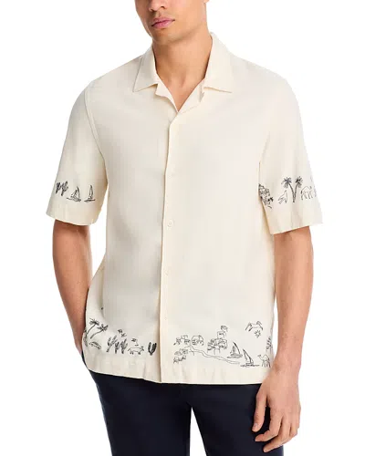 Paul Smith Mens Short Sleeves Regular Fit Shirt With Embroideredy In Neutral