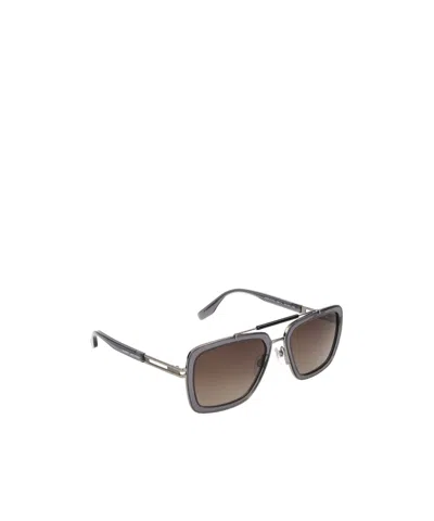Marc Jacobs Eyewear Pilot Frame Sunglasses In Gray