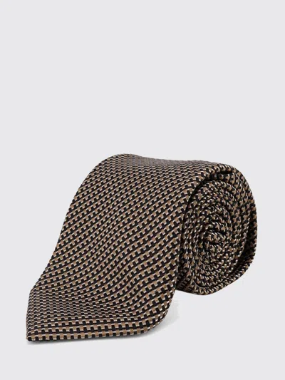 Tom Ford Patterned Silk Tie In Brown