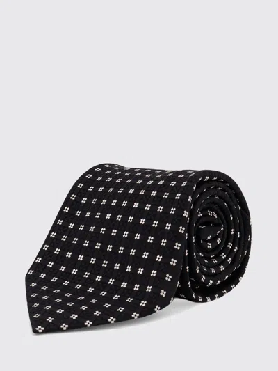 Tom Ford Patterned Silk Tie In Black