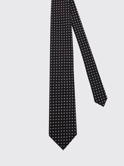 Tom Ford Patterned Silk Tie In Black