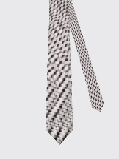 Tom Ford Patterned Silk Tie In Gray