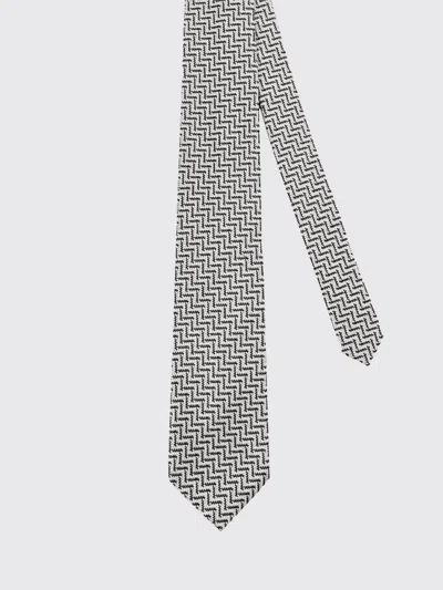 Tom Ford Patterned Silk Tie In Gray