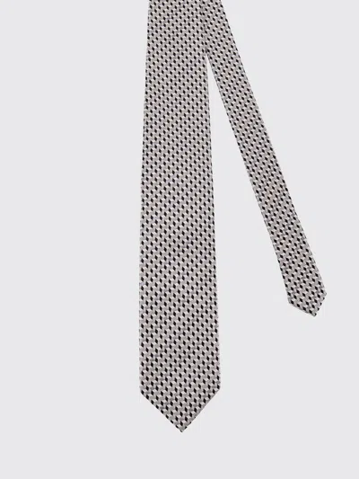 Tom Ford Silk Patterned Tie In Gray
