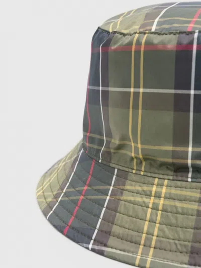 Barbour Reversible Check Pattern Bucket Hat In Blue