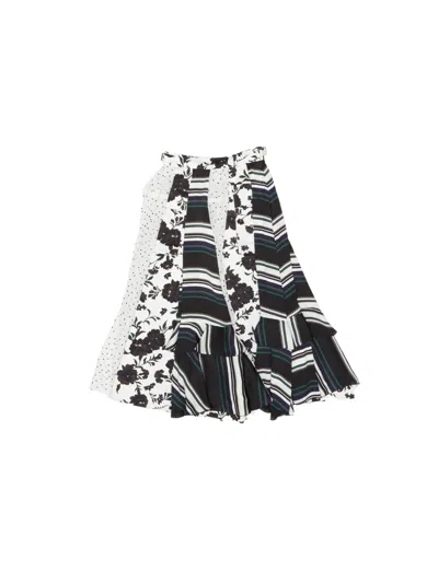 Sacai Patterned Skirt In White