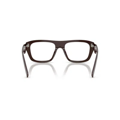 Prada Geometric-frame Glasses In Brown