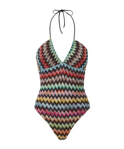 Missoni Zigzag-pattern Swimsuit In Multi