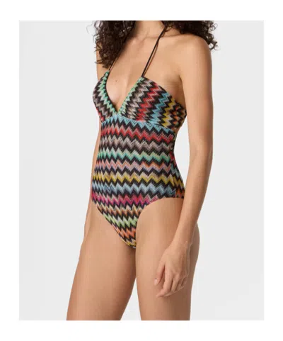 Missoni Zigzag-pattern Swimsuit In Multi