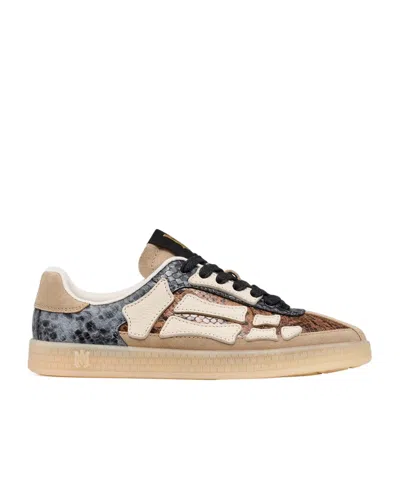 Amiri Snake Pacific Bones Sneakers In Brown
